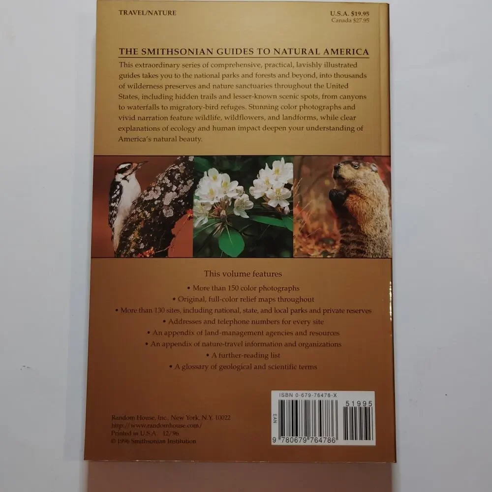 Smithsonian Guides Natural America Mid‑Atlantic States Softcover LN 1996